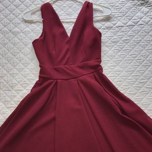 Maroon skater dress